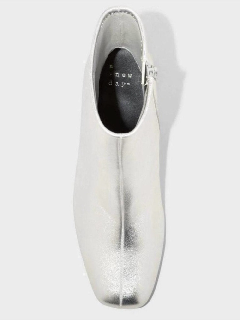 a new day Silver Metallic Block Heel Ankle Booties - Picture 3 of 8